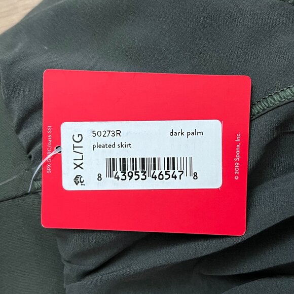 NEW Spanx Get Moving Pleated Skort, Dark Palm Green - Picture 11 of 14